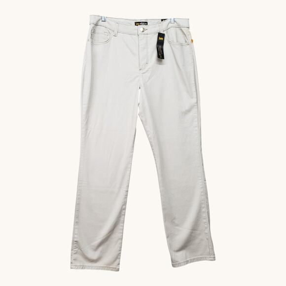 NWT Lee Women’s Instantly Slims Straight Leg Jeans 12 Short • High-Rise Relaxed - Picture 2 of 14